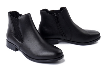 RIEKER 77051-00 black, botki damskie