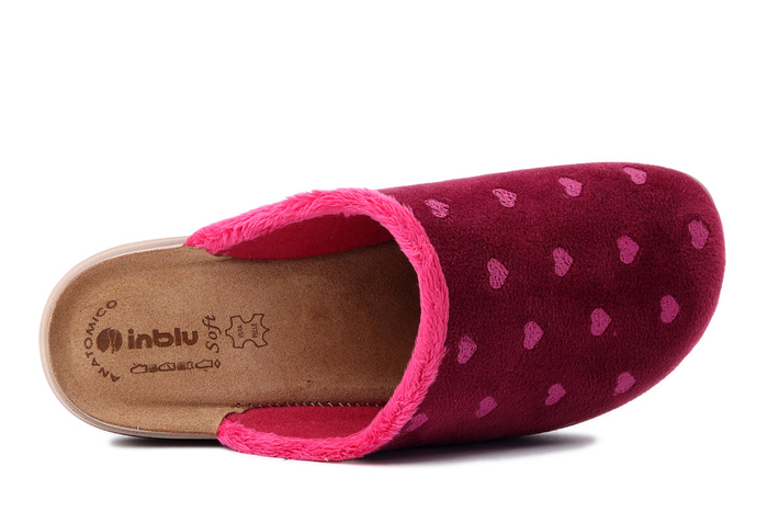 INBLU CT-40 016 bordowy, kapcie damskie
