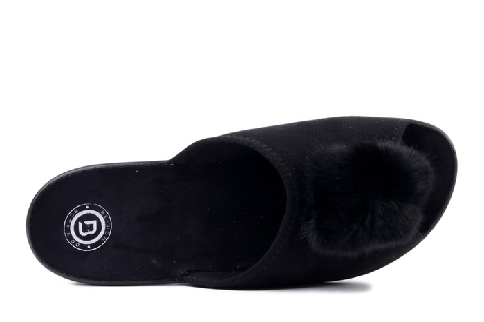 BEFADO 255D 013 czarny, kapcie damskie