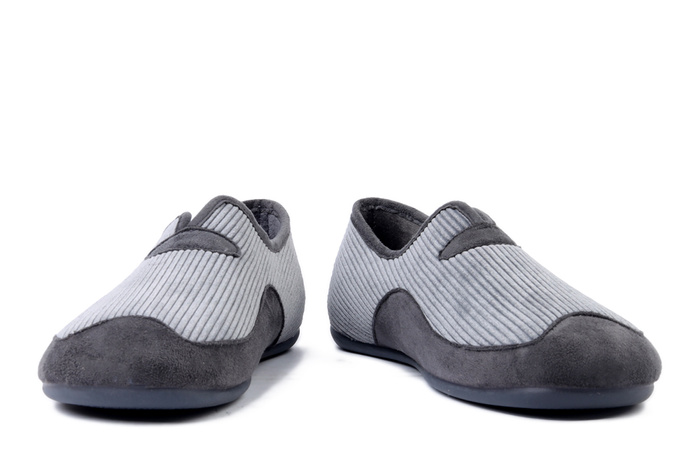 MANITU 240006-91 hellgrau, kapcie męskie