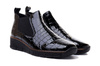 RIEKER 53794-01 black, botki/sztyblety damskie