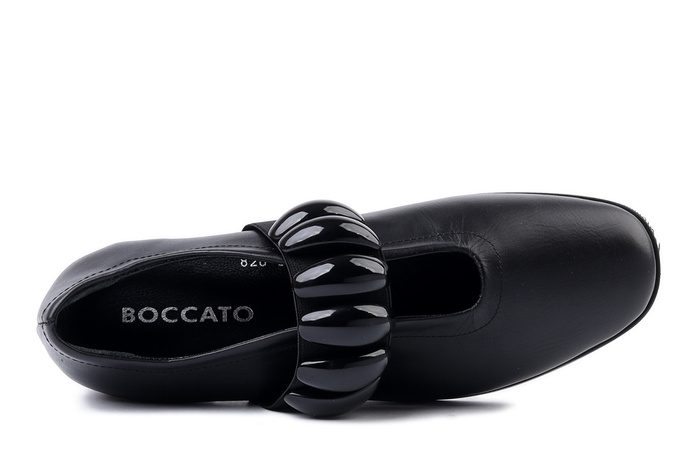 BOCCATO 728.826  Siyah Deri T Syh czarny, półbuty damskie