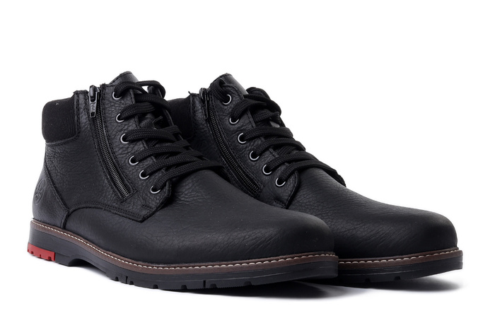 RIEKER 10503-00 black, trzewiki męskie