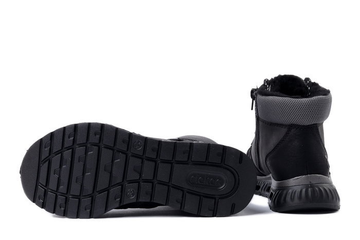 RIEKER TEX M6023-45 grey, trzewiki damskie