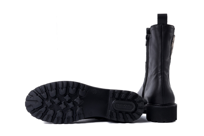 RIEKER REMONTE D8694-03 black combination, botki damskie