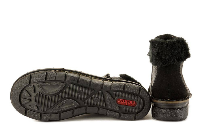 RIEKER 73352-00 black, botki damskie