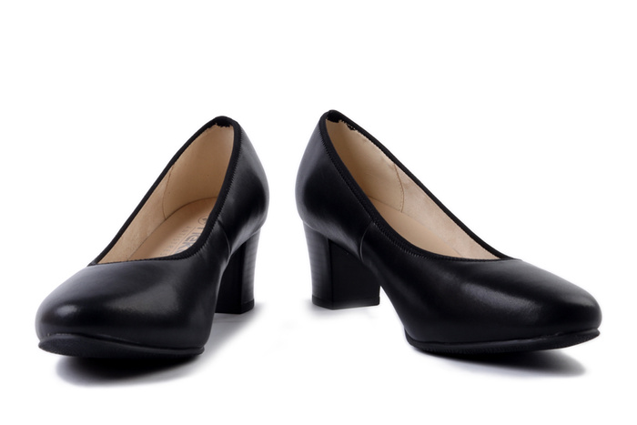 RIEKER 44650-04 black, czółenka damskie
