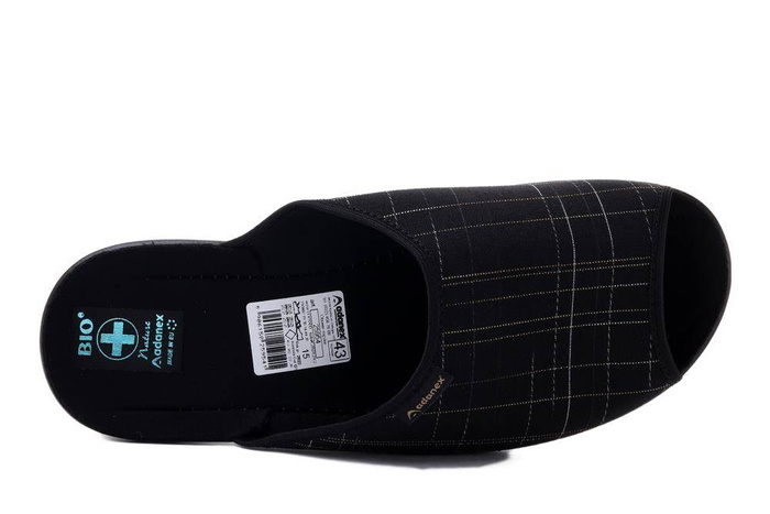 ADANEX LEK1 LEO 25954 czarny, kapcie męskie