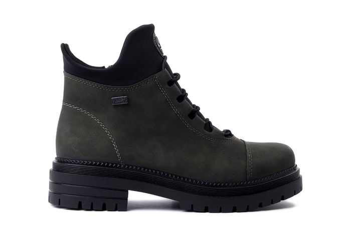 RIEKER TEX Y3163-54 green, trzewiki damskie
