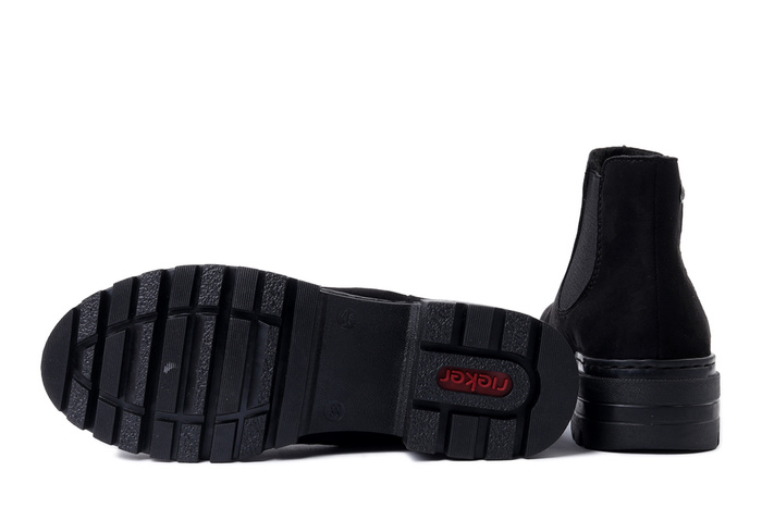 RIEKER 76884-00 black, botki damskie
