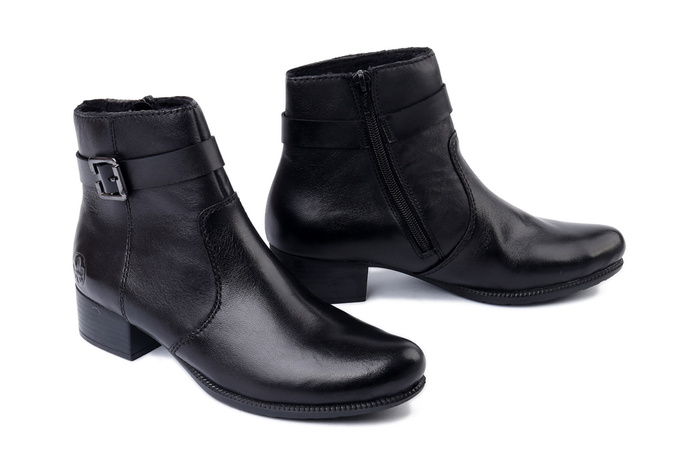 RIEKER 78664-00 black, botki damskie