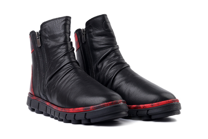 MANITU 990534-04 rot, botki damskie