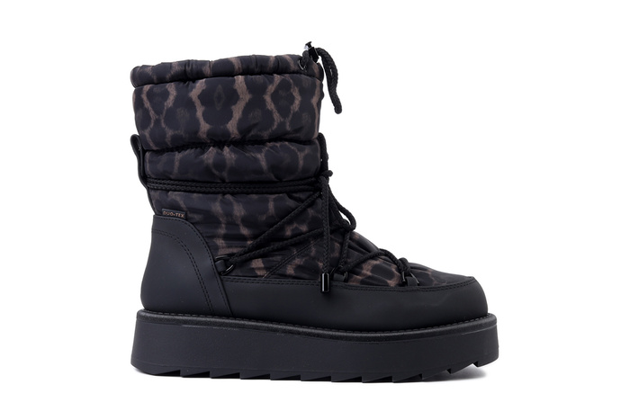 TAMARIS 1-26846-45 090 black/leopard, śniegowce damskie