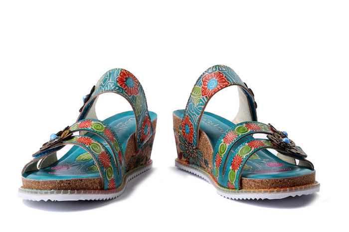 LAURA VITA 0006694 BONITO19 turquoise, klapki damskie