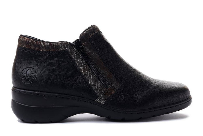 RIEKER L4382-00 black, botki damskie