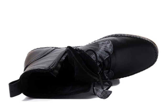 MANITU 962314-01 schwarz, trzewiki damskie