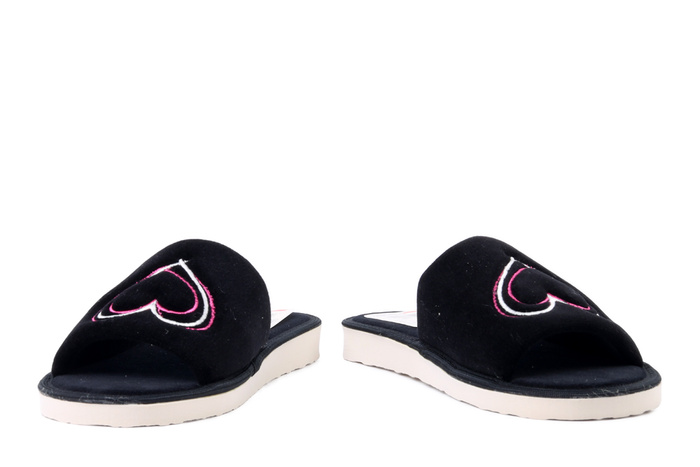 METEOR 044 Zuza czarny/róż, kapcie damskie