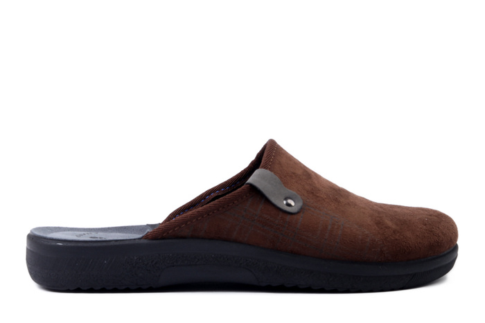 INBLU DG-17 043 ciemny brąz, kapcie męskie