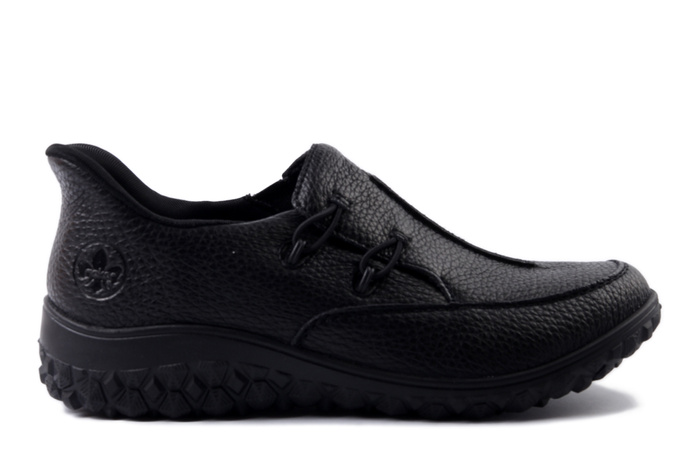 RIEKER 59559-00 black, półbuty damskie