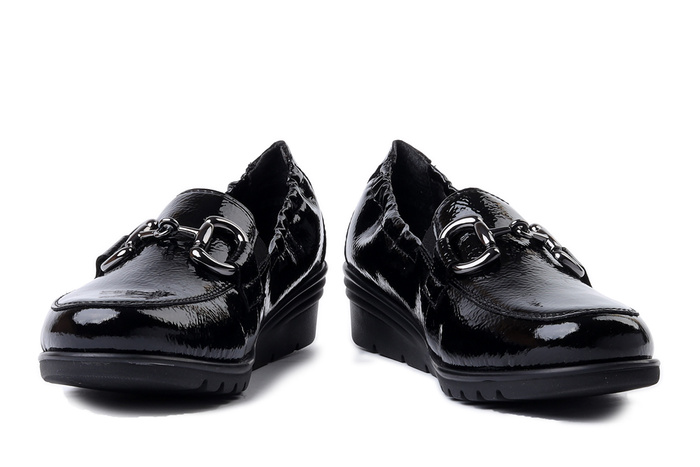RIEKER L5352-00 black, półbuty damskie