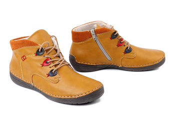 RIEKER 52544-68 yellow, trzewiki damskie