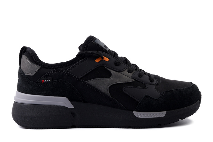 RIEKER TEX U1403-01 black, półbuty męskie