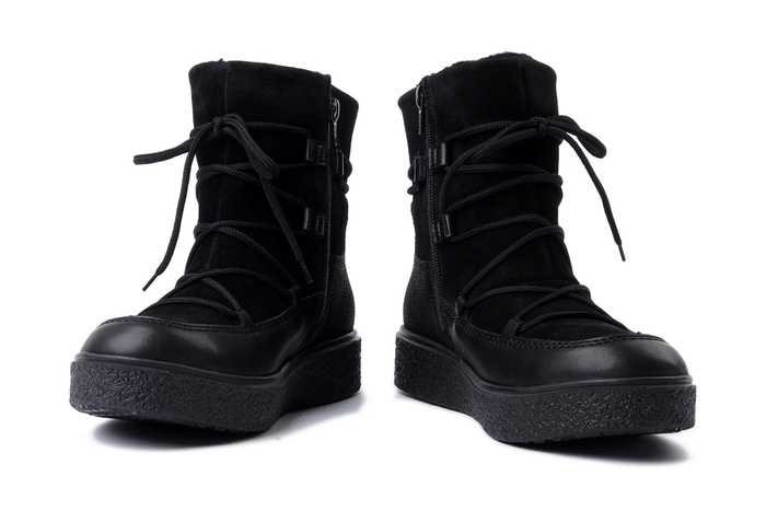 RIEKER TEX Y0051-00 black, śniegowce damskie