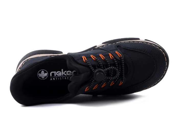 RIEKER 45963-14 blue, półbuty damskie