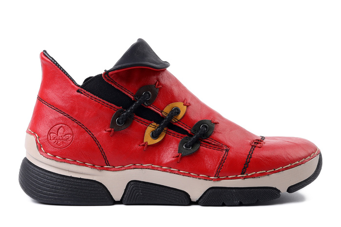 RIEKER 45983-33 red, botki damskie
