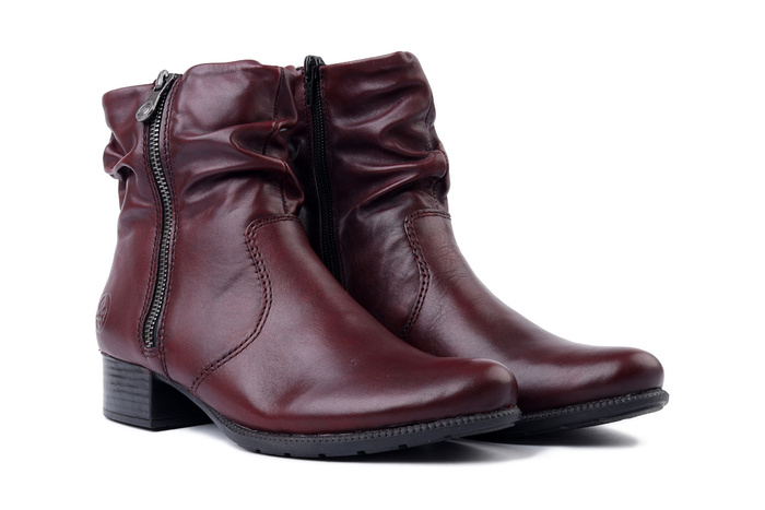 RIEKER 78656-35 red, botki damskie