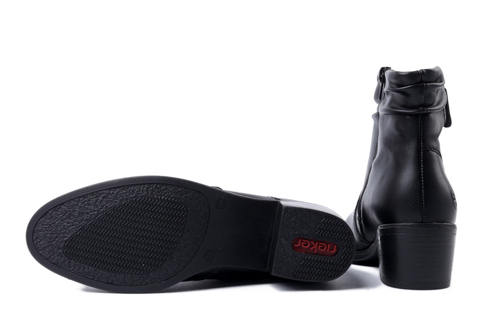 RIEKER 73981-00 black, botki damskie