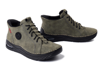 RIEKER 44550-54 green, półbuty damskie