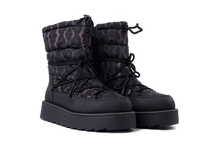 TAMARIS 1-26846-45 090 black/leopard, śniegowce damskie