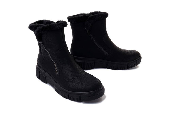 RIEKER X3461-00 black, botki damskie