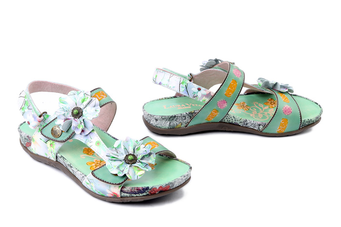 LAURA VITA 0007955 Liloo 06 menthe, sandały damskie