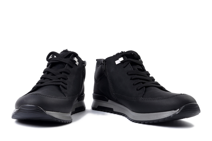 RIEKER 16125-00 black, trzewiki męskie
