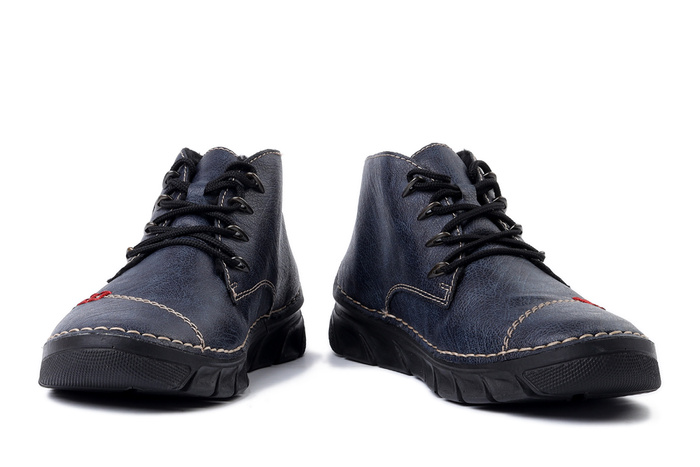 RIEKER 55002-14 blue, trzewiki damskie