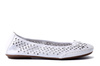 RIEKER 41489-80 white, baleriny damskie