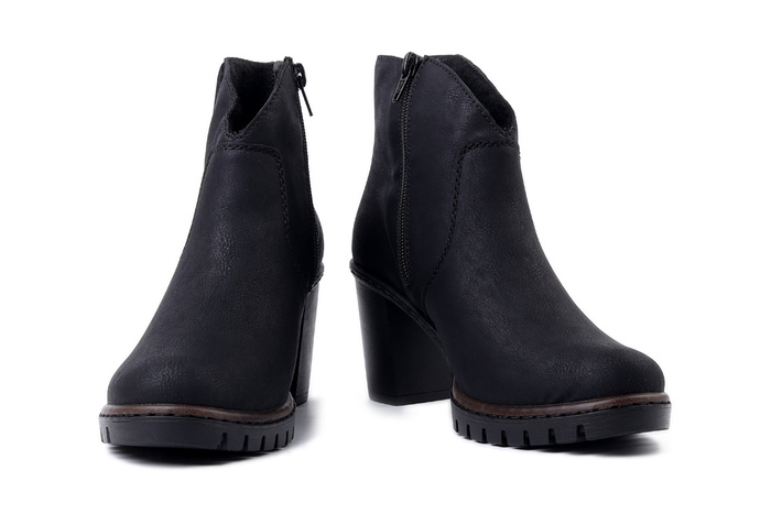 RIEKER Y2553-00 black, botki damskie