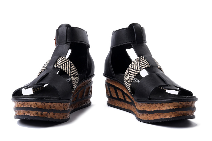 RIEKER 68182-00 black, sandały damskie