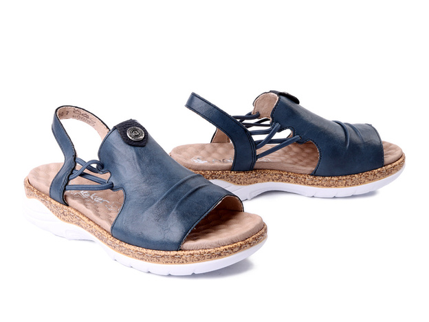 RIEKER V2272-14 blue, sandały damskie
