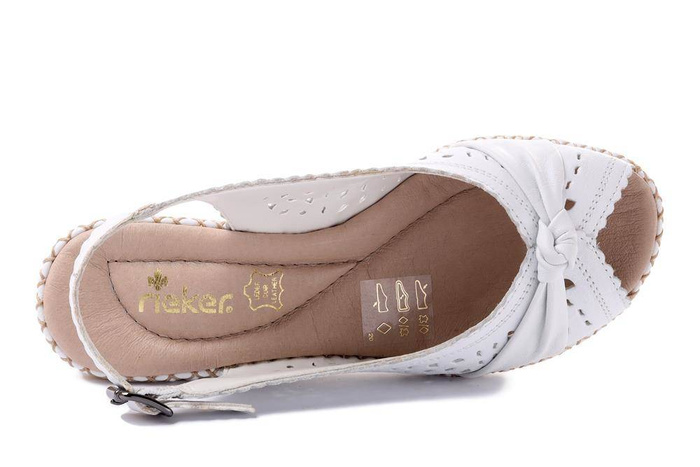 RIEKER 66176-81 white, sandały damskie