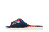 METEOR 060 FOLK granatowy/niebieski, kapcie damskie