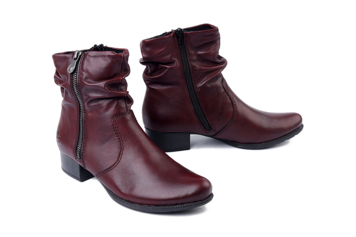 RIEKER 78656-35 red, botki damskie