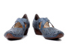 RIEKER 43773-12 blue, czółenka damskie
