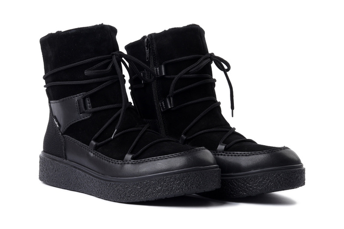 RIEKER TEX Y0051-00 black, śniegowce damskie