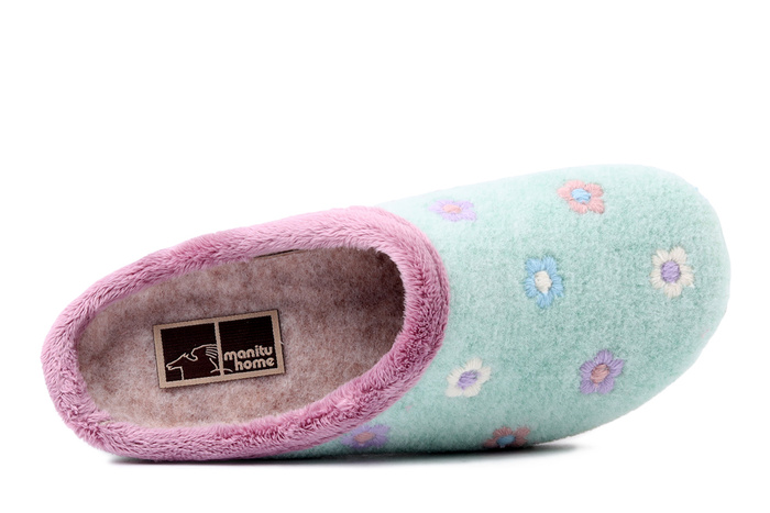 MANITU 320078-71 pastelgrun, kapcie damskie