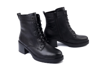 RIEKER Y5201-00 black, trzewiki damskie