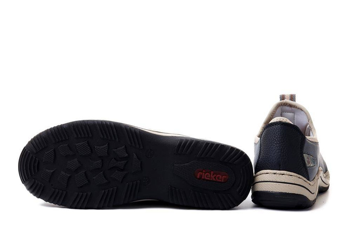RIEKER L0538-14 blue, półbuty damskie