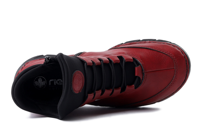 RIEKER 55069-35 red, trzewiki damskie
